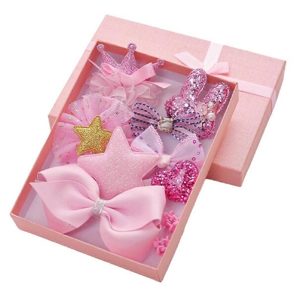 JOYBUY Dog Hair Clips Mixed Styles Varies Patterns Bows Pet Hair Accessories Grooming Product Hair Clips for Little Girls——Pink