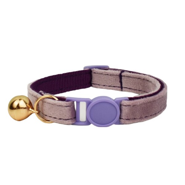 Anypet Purple Pink Cat Collar Small With Bell