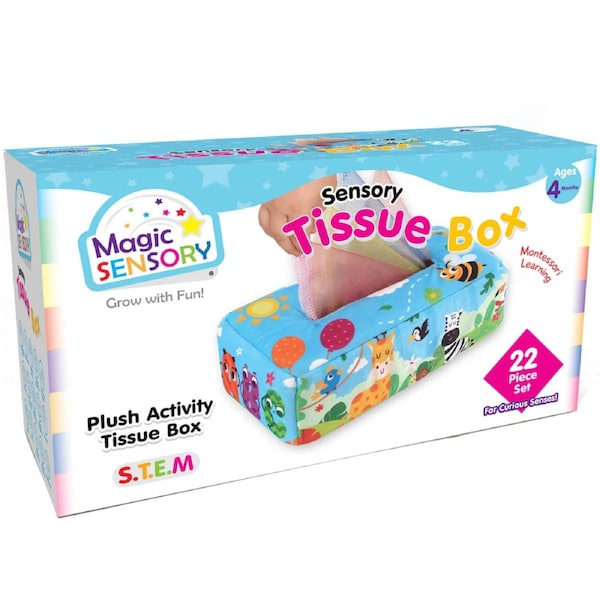 Magic Sensory Plush Activity Sensory Tissue Box