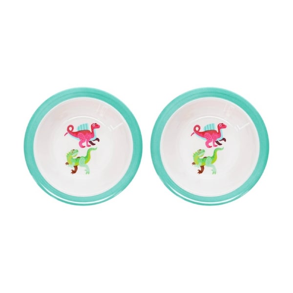 2PK Rex London Melamine Bowl Baby Dinos Dishwasher Safe Toddler Size 16.5cm
