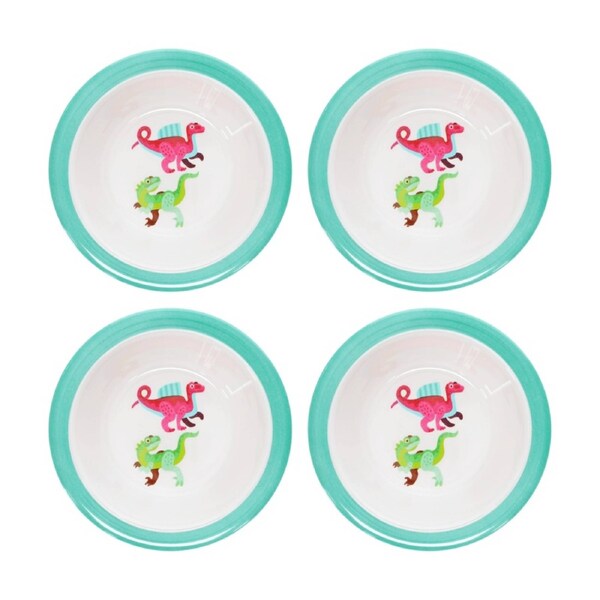 4PK Rex London Melamine Bowl Baby Dinos Dishwasher Safe Toddler Size 16.5cm