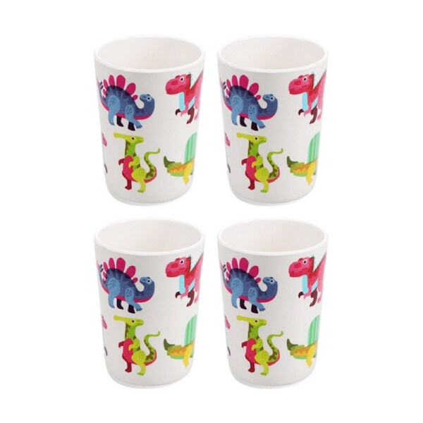 4PK Rex London Melamine Beaker Baby Dinos Toddler Cup Durable Dishwasher 200ml