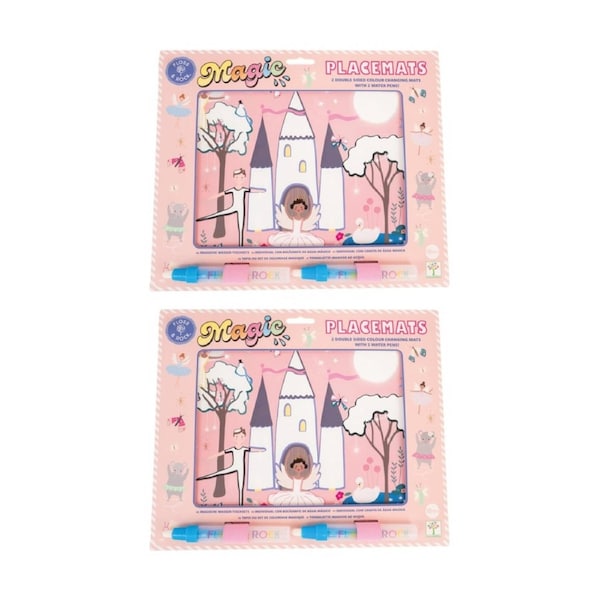 2PK Floss & Rock Magic Water Mats Enchanted Reusable Painting Set 18m+ 30x23cm