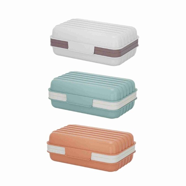 3Pcs Soap Holder Travel Soap Container Portable Bar Soap Case Leakproof Soap Box