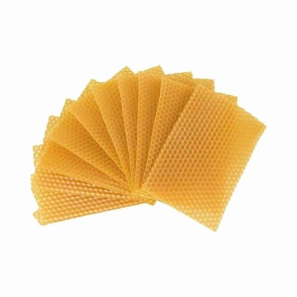 30pcs Beeswax Honeycomb Sheets Wax Foundation Bee Hives Kit for Candles Making
