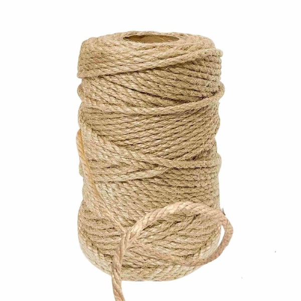 50M 6mm Cat Natural Sisal Rope For Replacement Scratching Post Sturdy Hemp Rope