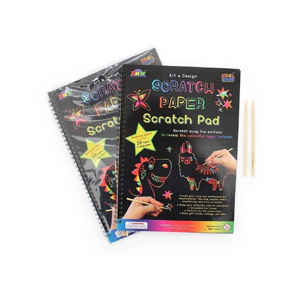 Scratch Paper Spiral Pad (10 x A4 Pages + 2 Tools)