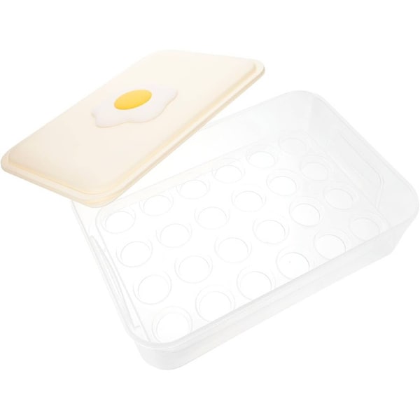 Velocity White Plastic Egg Box Lid Stackable Design for Eggs