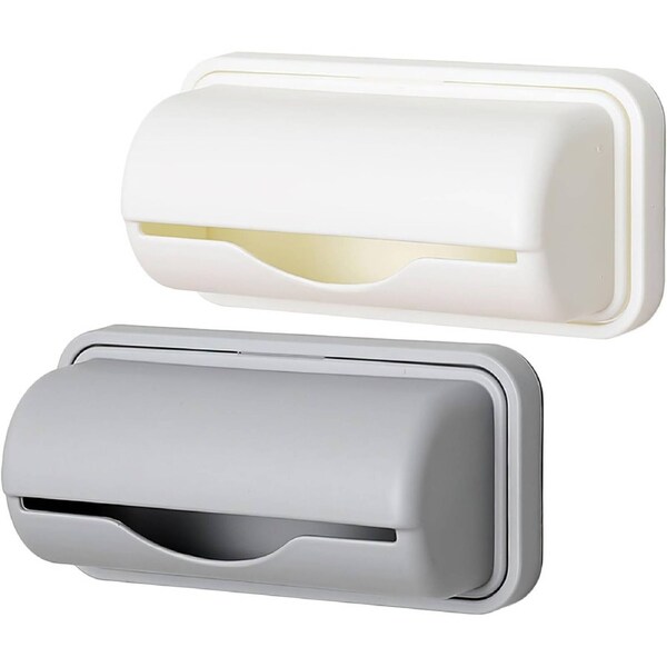 Velocity 2pcs Garbage Bag Holder Storage Box Wall Hanging Trash Liner Dispenser Bag Storage Organizer