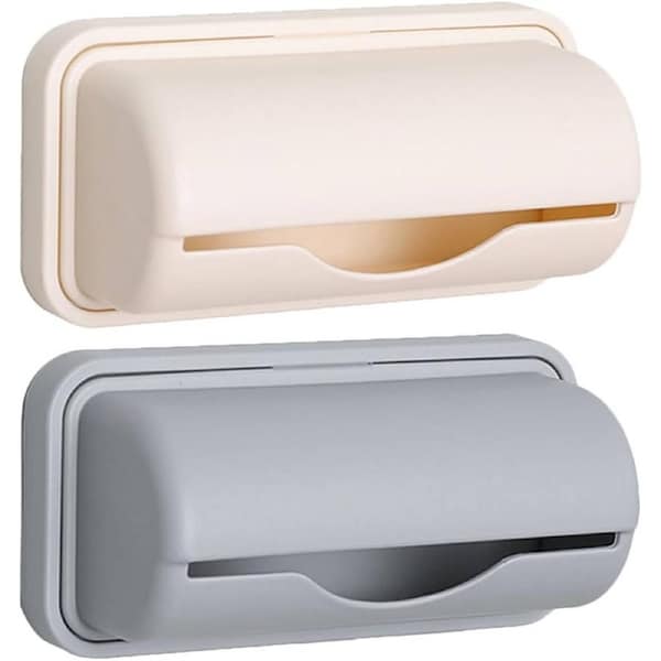 Velocity 2pcs Garbage Bag Dispenser for Kitchen Wall-Mounted No-Drill Holder Plastic Grocery Bag Organizer Storage Box