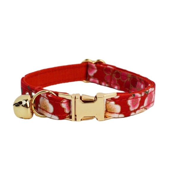 Anypet Floral Red Cat Collar Small With Bell