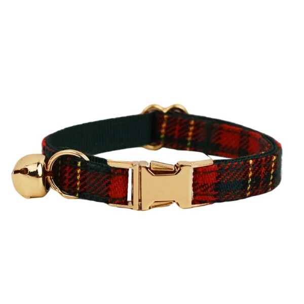 Anypet Checked Black Cat Collar Small With Bell