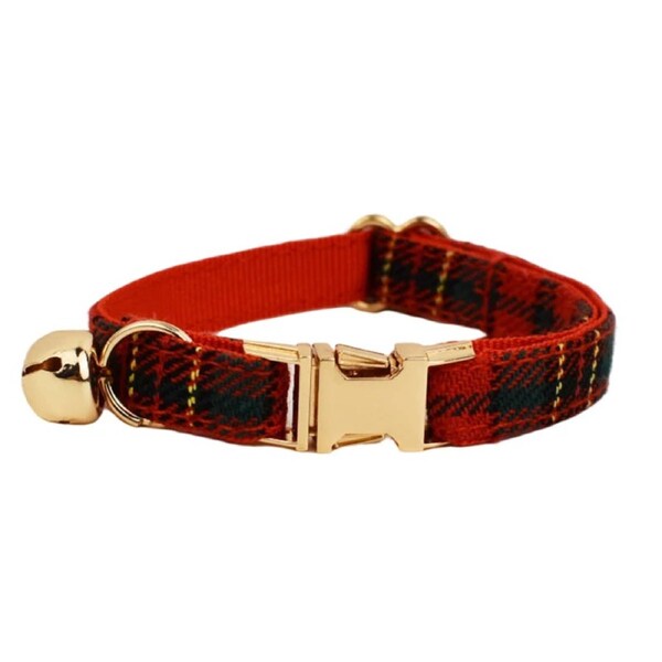 Anypet Checker Red Cat Collar Small With Bell