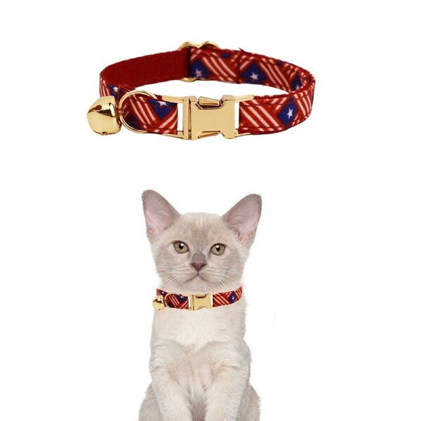 Anypet Banner Red Cat Collar Small With Bell