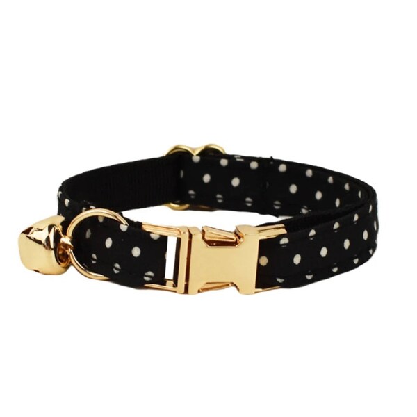 Anypet Dotted Black Cat Collar Large With Bell