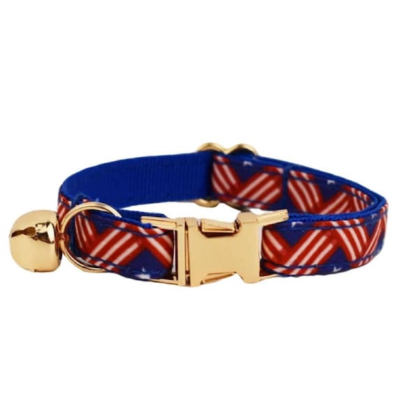 Anypet Red Blue Cat Collar Small With Bell