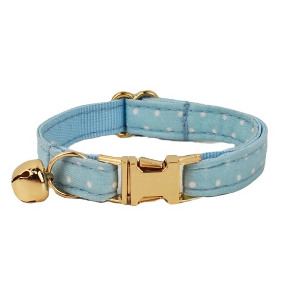 Anypet Dotted Light Blue Cat Collar Small With Bell