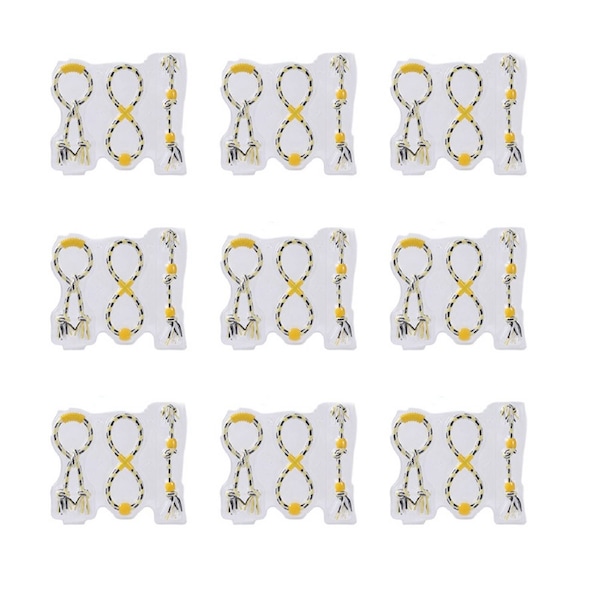 12x 3pc Paws And Claws Pet Dog Rope Rubber Tuggers Toy Set 50cm 37cm 33cm