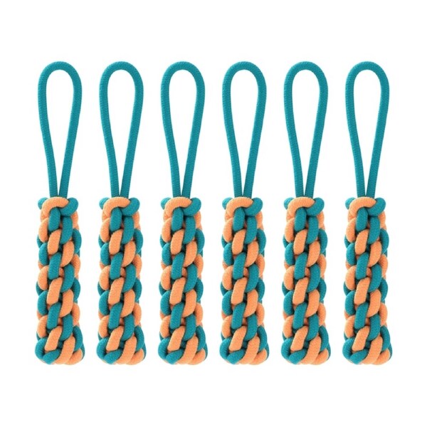 6PK Paws And Claws Rope Chew Pet Dog Toy Durable Knotted Assorted 29cm 110g