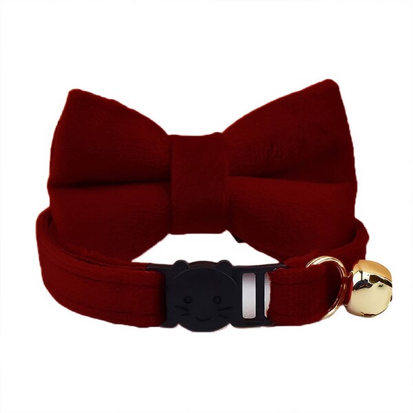 Anypet Cherry Red Bow Cat Collar Small With Bell
