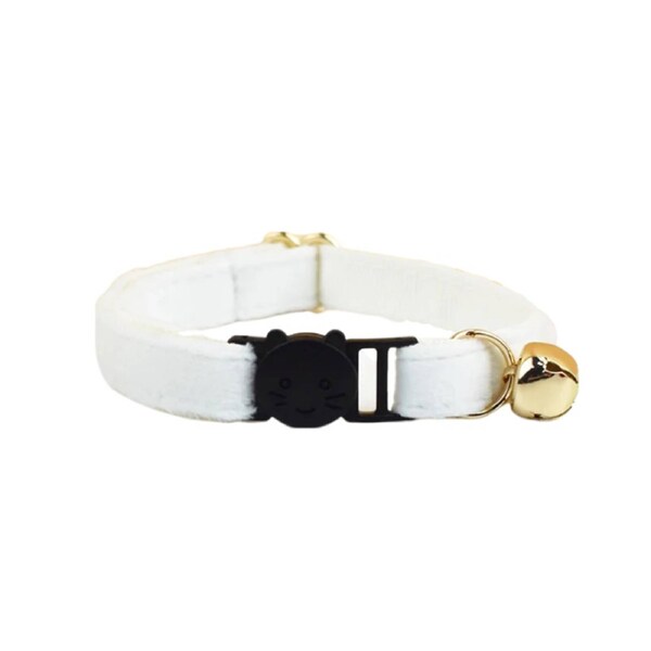 Anypet Pure White Cat Collar Large With Bell