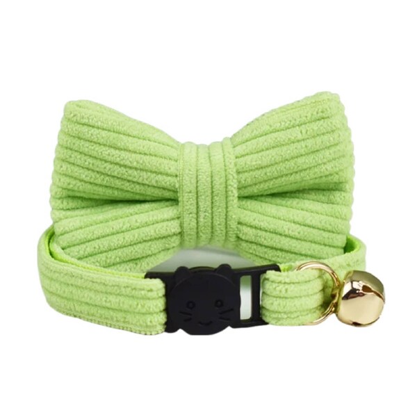 Anypet Neon Green Bow Cat Collar Small With Bell