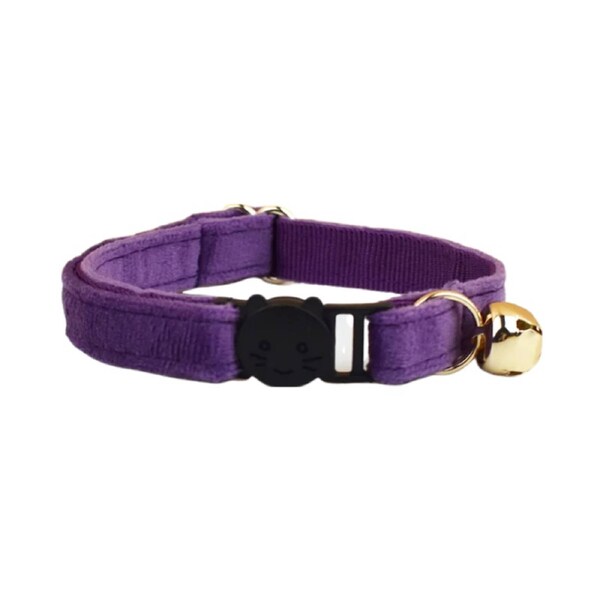 Anypet Dark Purple Cat Collar Small With Bell