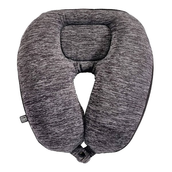GO-TRAVEL Double Decker Dual Bean Neck Pillow - Grey