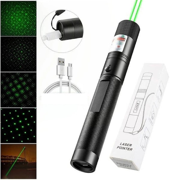 990Miles Rechargeable Green Laser Pointer Pen Astronomy Lazer Star Visible Beam