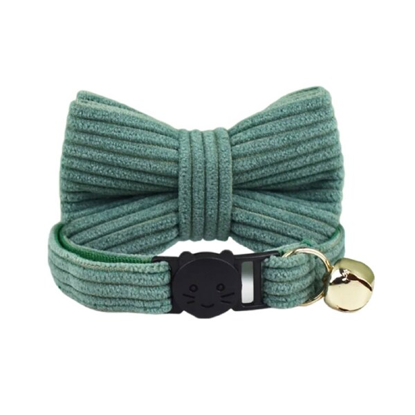 Anypet Hunter Green Bow Cat Collar Small With Bell