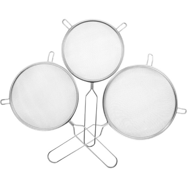Velocity 3pcs Stainless Steel Fine Mesh Flour Sifters for Baking