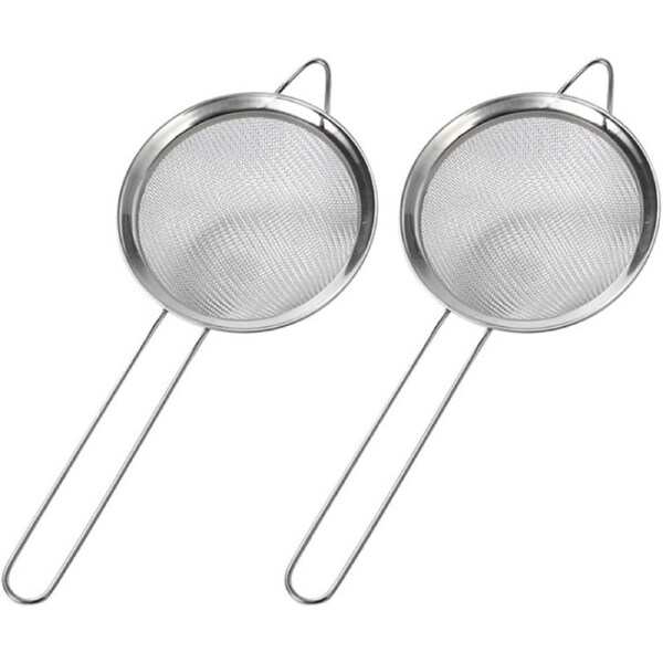 Velocity 2pcs Stainless Steel Fine Mesh Flour and Sugar Sieves