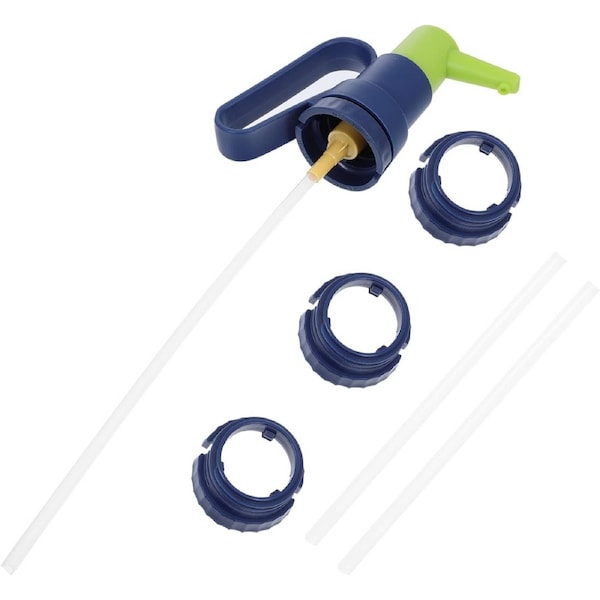 Velocity Kitchen Bottle Pump Dispenser for Oyster Sauce and Ketchup, Blue-Green