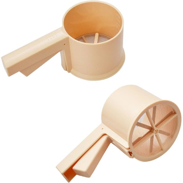 Velocity Handheld Stainless Steel Flour Sifter with Plastic Handle for Baking and Powdered Sugar