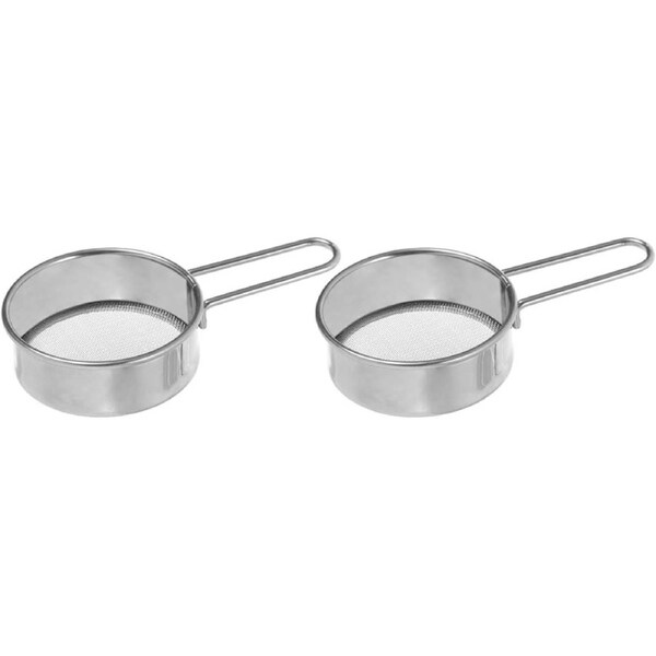 Velocity 2pcs Stainless Steel Flour and Sugar Sifters with Hanging Ear Design