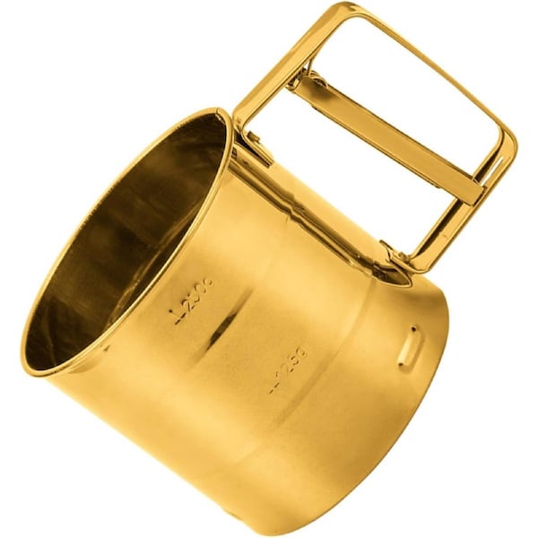 Velocity Golden Stainless Steel Handheld Flour and Sugar Sifter for Baking