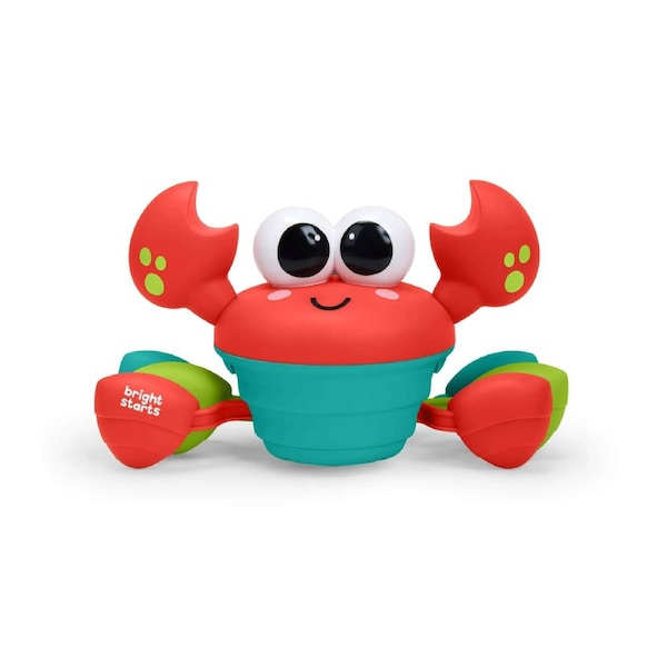 Bright Starts Rockin Crawling Crab Interactive Toy Red