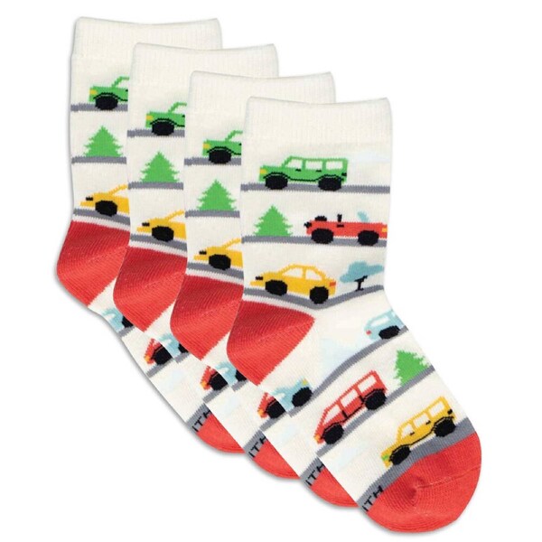 4x Socksmith Kids/Children Novelty Breathable Socks Beep Vroom 2-4y