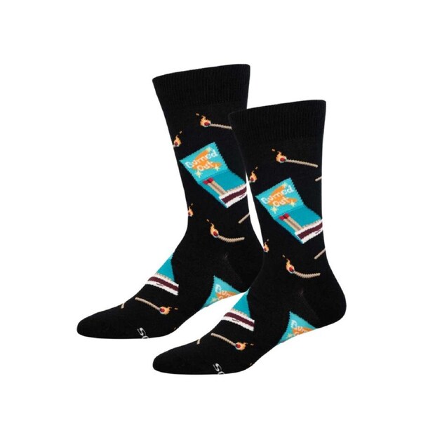 2x Socksmith Mens Novelty Casual Trendy Comfort Socks I’m Burnt Out One