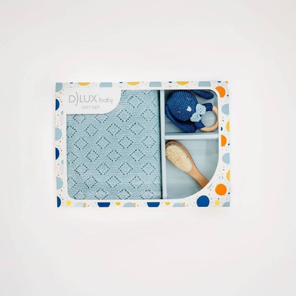 DLUX Baby Bunny Hugs Hamper Gift set - Blue
