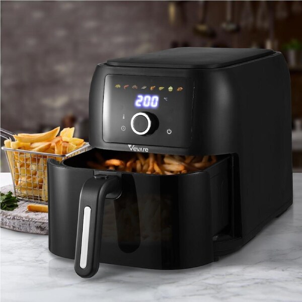 Vevare 5/8/12/32L Air Fryer Oven Oil Free Kitchen Cooker Digital Touch Control 8L