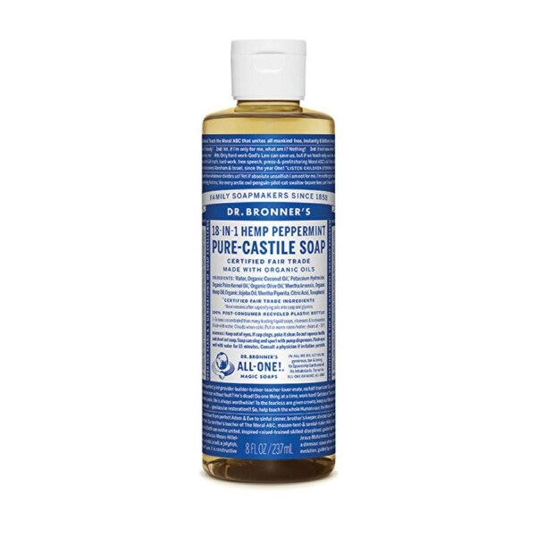Dr. Bronner's Pure-Castile Soap Liquid (Hemp 18-in-1) Peppermint 237ml 237ml