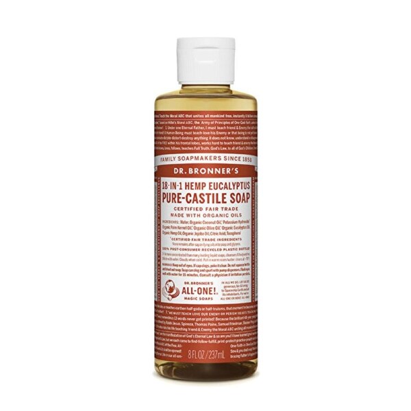 Dr. Bronner's Pure-Castile Soap Liquid (Hemp 18-in-1) Eucalyptus 237ml 237ml