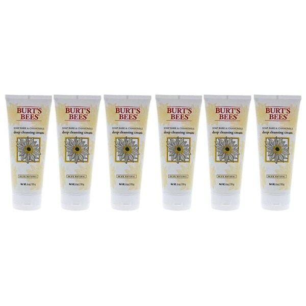Soap Bark and Chamomile Deep Cleansing Cream by Burts Bees for Unisex - 6 oz Soap - Pack of 6 6 oz