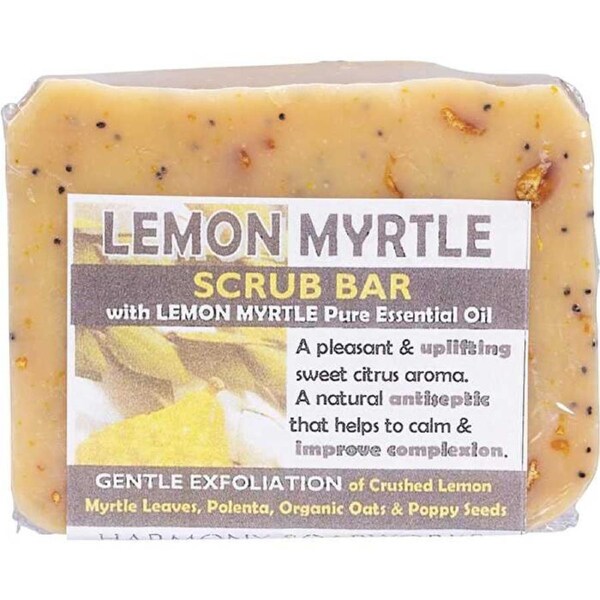 Harmony Soapworks Soap Scrub Bar Lemon Myrtle 140g 140g