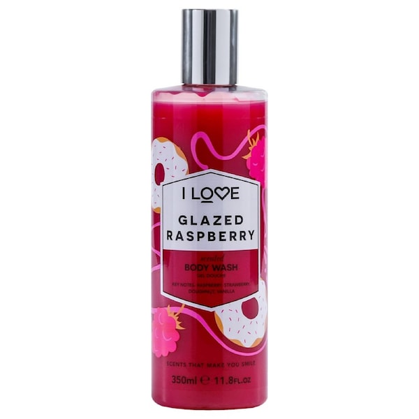 Scented Body Wash - Glazed Raspberry by I Love Cosmetics for Women - 11.8 oz Body Wash 11.8 oz