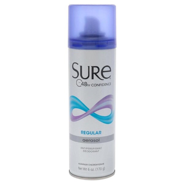Aerosol Anti-Perspirant and Deodorant - Regular by Sure for Unisex - 6 oz Deodorant Spray 6 oz