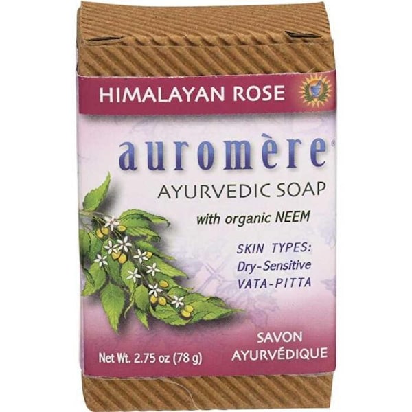 Auromere Neem Soap Ayurvedic Himalayan Rose 12x78g 12x78g
