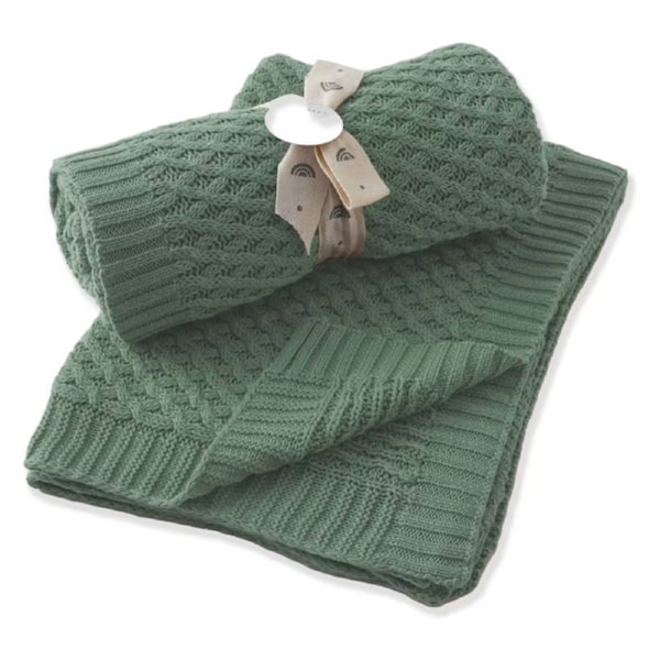Forest Green Basket Weave Knit