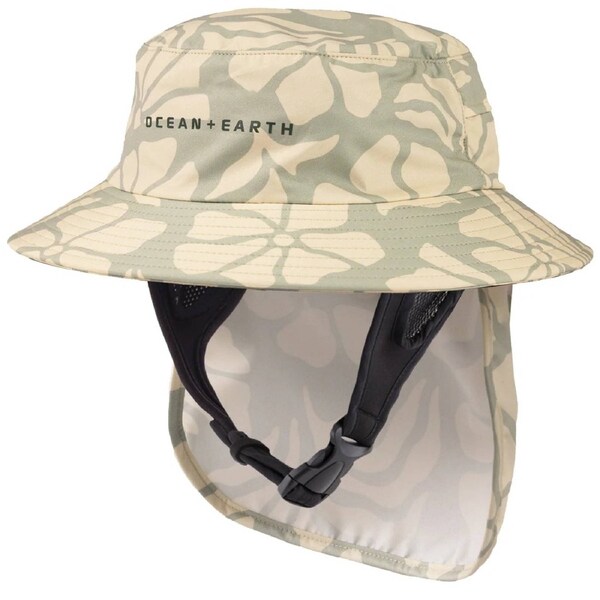 Ocean & Earth Kids Bingin 54cm Unisex Soft Peak Surf Hat (Sage Flower)